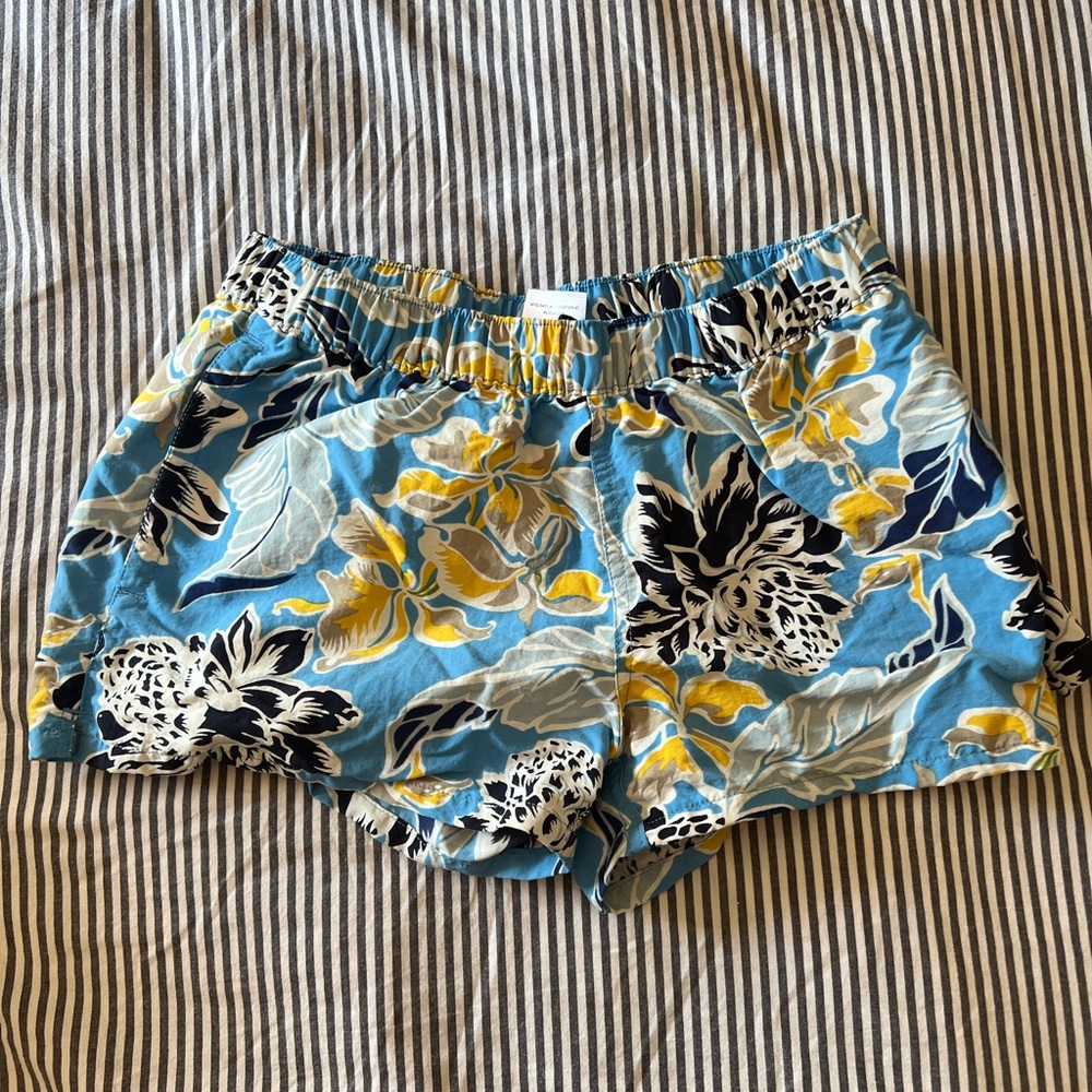 Patagonia Baggies Women's Shorts - Blue and Yellow Floral